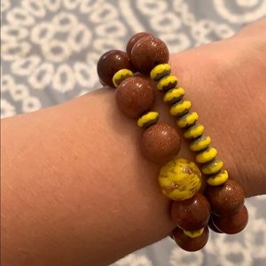 Set of two gorgeous fashion stretchy bracelets